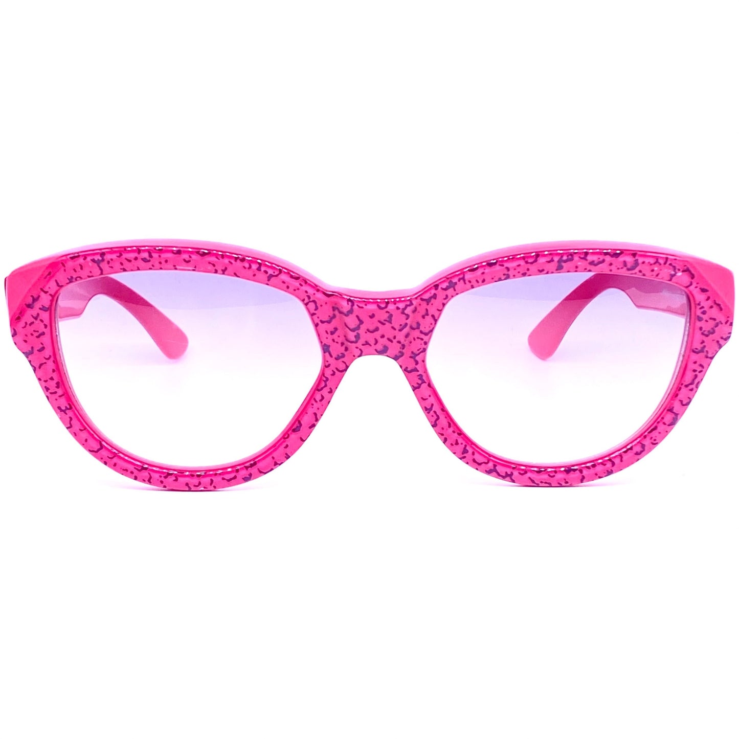 JetSet Thick Cateye sunglasses in pure 90s style , coming in pink or Green abstract texture, NOS and mint