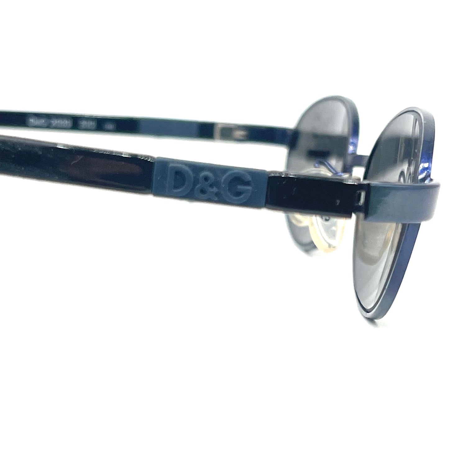 D&G 2033 332/753 oval translucent black acetate sunglasses made in Italy, 90s NOS