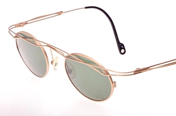 Flair Eye-Q unique intricate round avant-garde titanium sunglasses made in Germany, 80s NoS