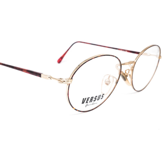 Versus Versace frames for retro geek glasses oval silver/turtle, 90s NOS