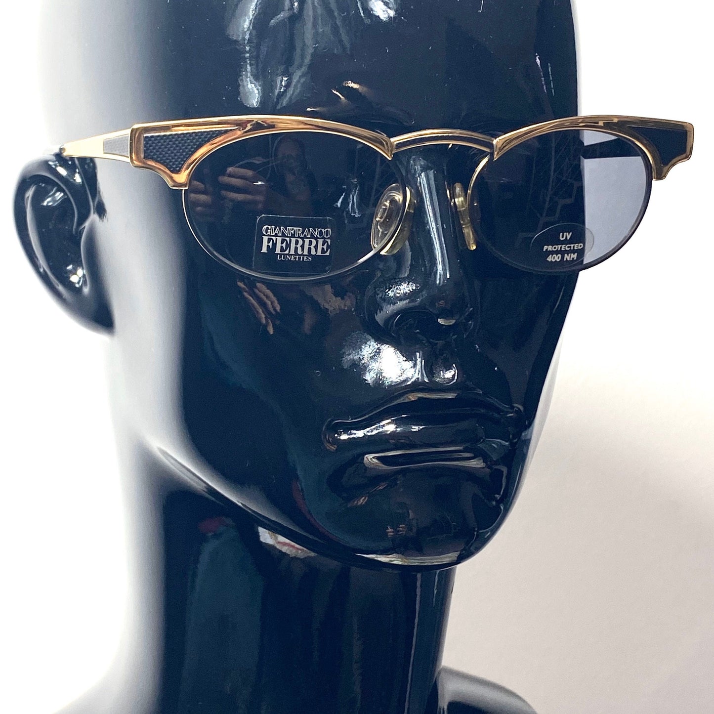 Gianfranco Ferrè GFF 86-S oval cateye sunglasses made in Italy, 1980s NOS