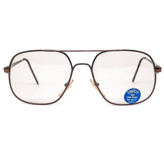 Liven vintage oversized aviator eyeglasses frames with resin lenses. Made in Italy 80s NOS