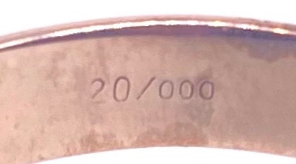 Safilo 1960s NOS square 20k gold plated eyeglasses with brick brownish red brows, mint