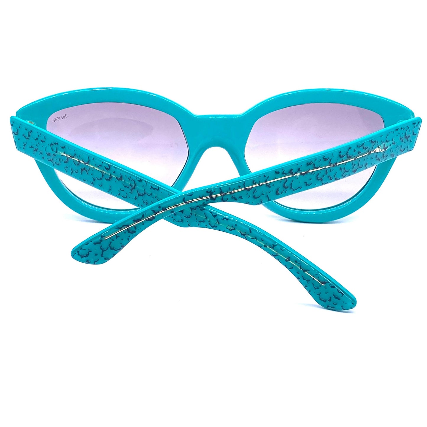 JetSet Thick Cateye sunglasses in pure 90s style , coming in pink or Green abstract texture, NOS and mint
