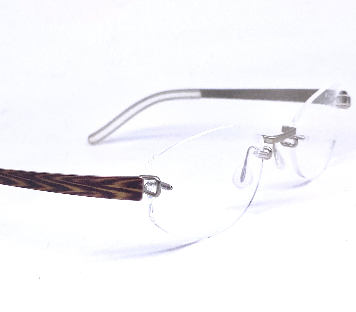 Kazuo Kawasaki / Masunaga B Titan MP704 rimless frames handmade in Japan, NoS