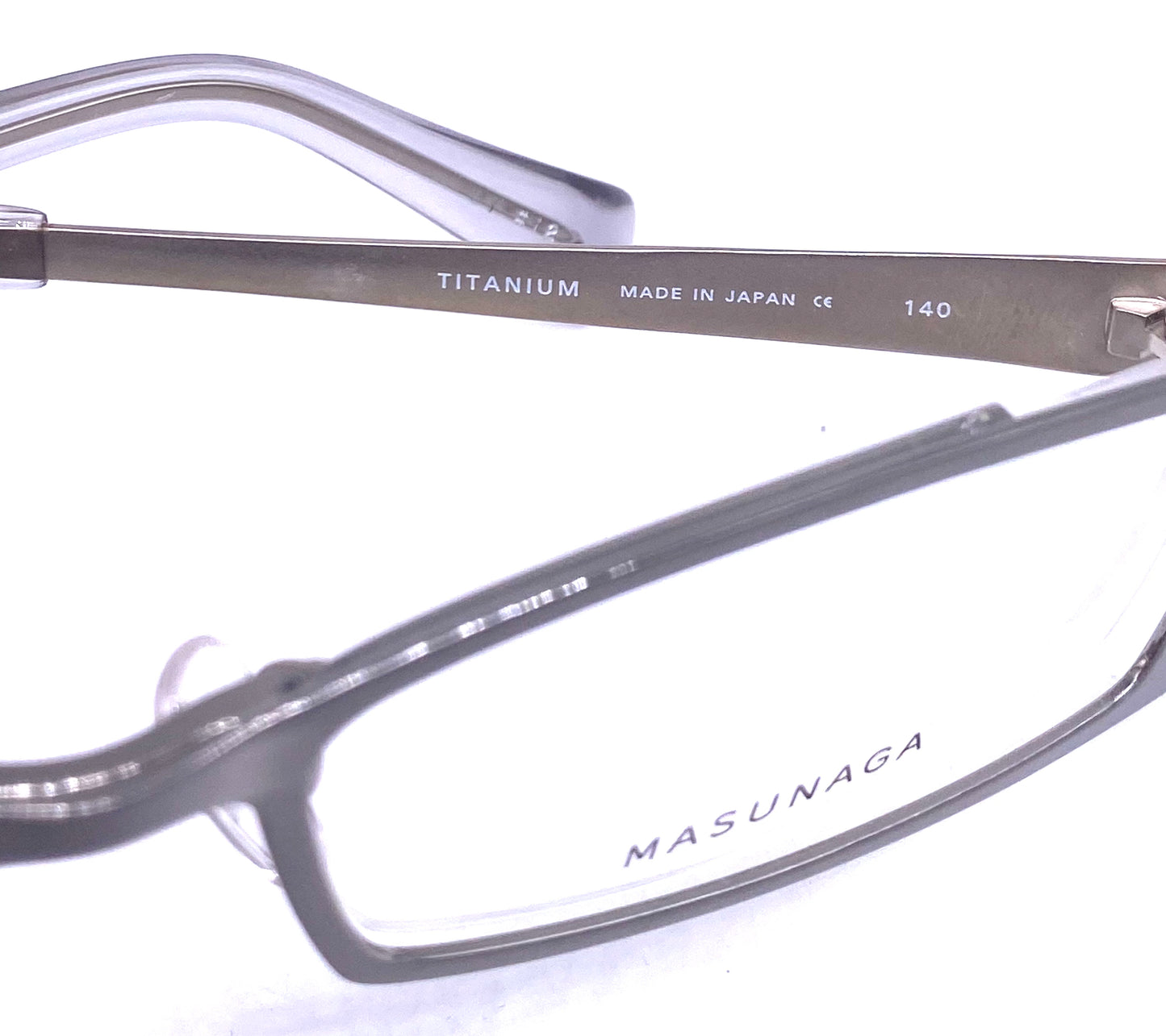 Masunaga 3208 rectangular b Titanium eyeglasses hand made in Japan, NOS