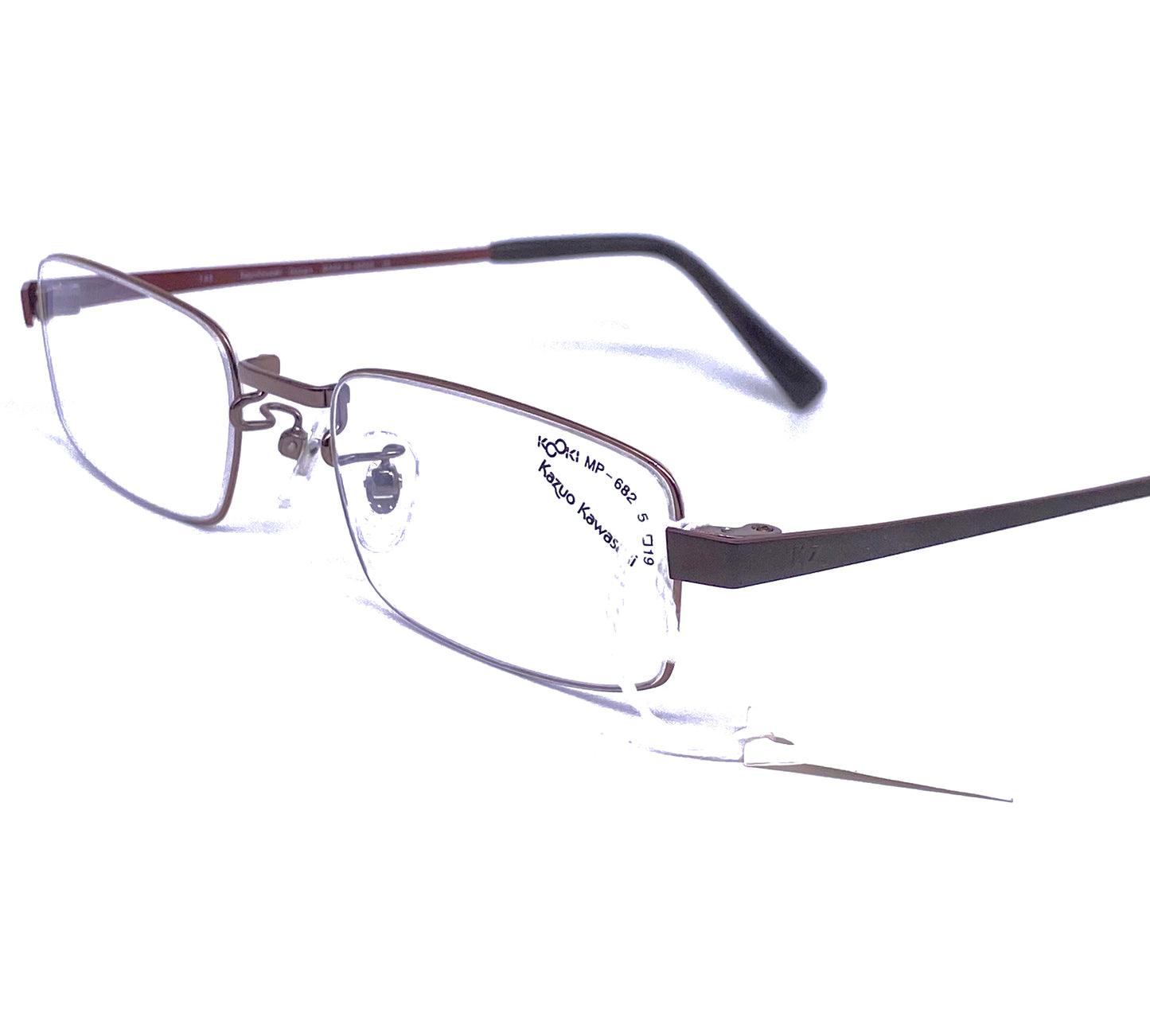 Kazuo Kawasaki/ Masunaga MP 682 ultra thin rectangular titanium eyeglasses made Japan, 4 colorways