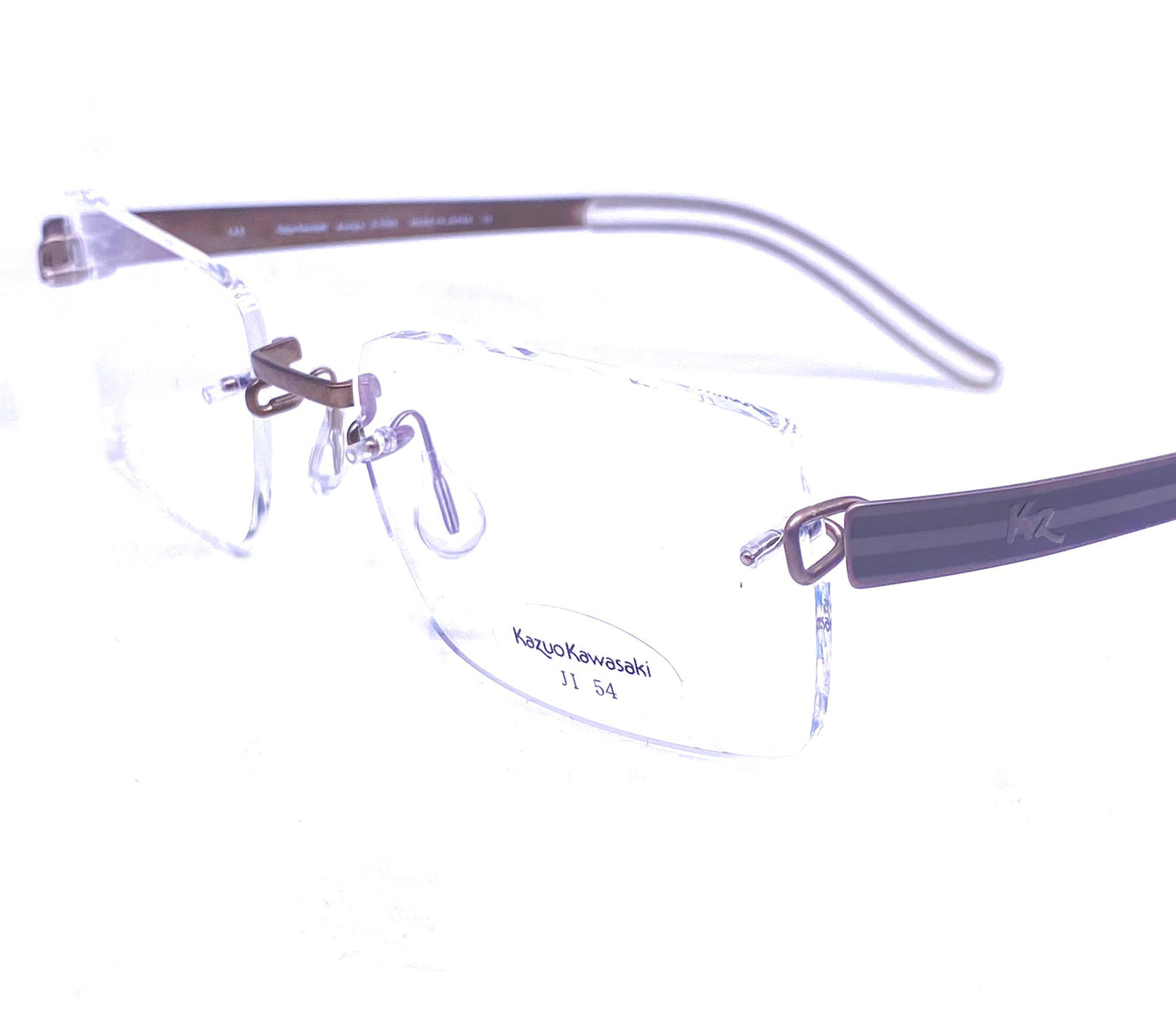 Kazuo Kawasaki / Masunaga B Titan MP704 rimless frames handmade in Japan, NoS