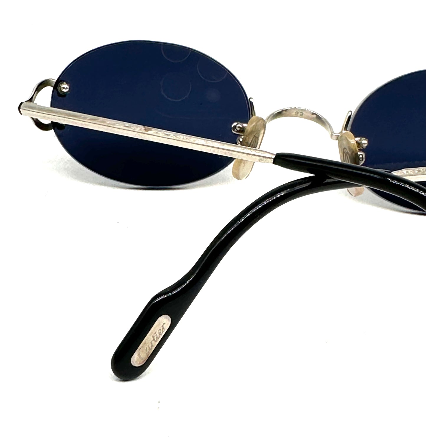 Cartier Madison C Decor platine with oval grey lenses, great condition.