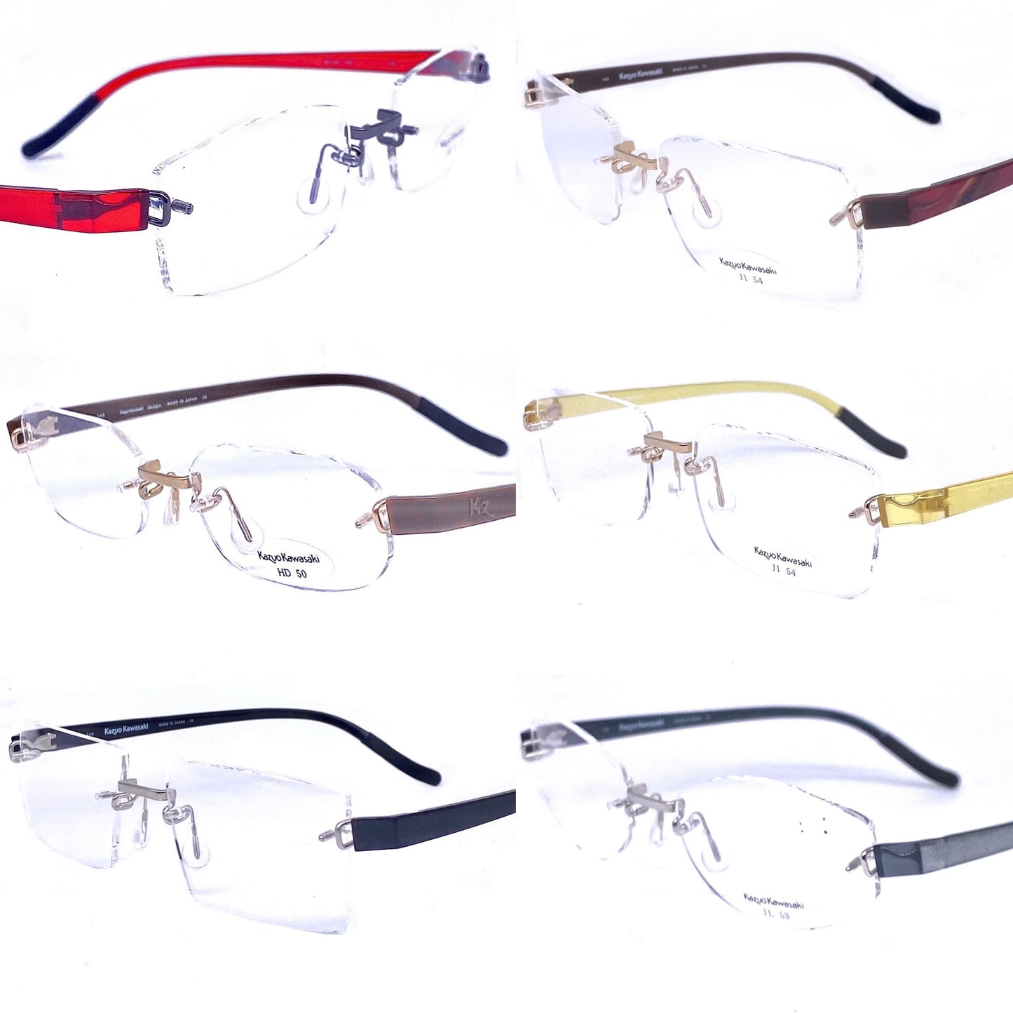 Kazuo Kawasaki MP705 B-Titanium glasant frames handmade in Japan, 6 colors