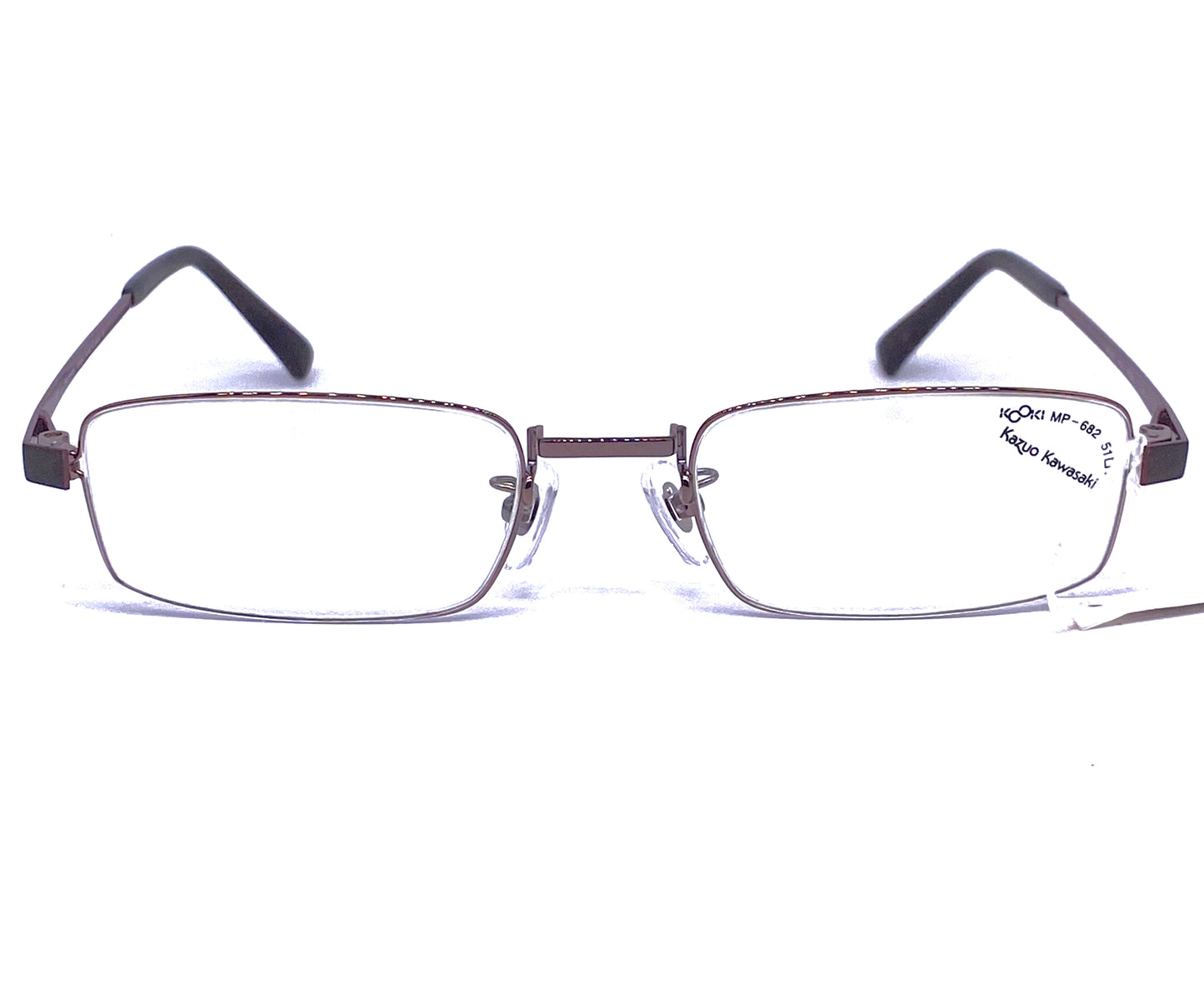 Kazuo Kawasaki/ Masunaga MP 682 ultra thin rectangular titanium eyeglasses made Japan, 4 colorways