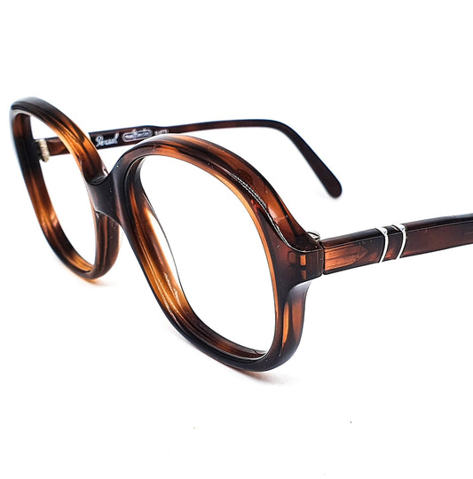 Persol Ratti 58304 classy tortoise square butterfly geek eyeglasses frames, NOS 80s Italy