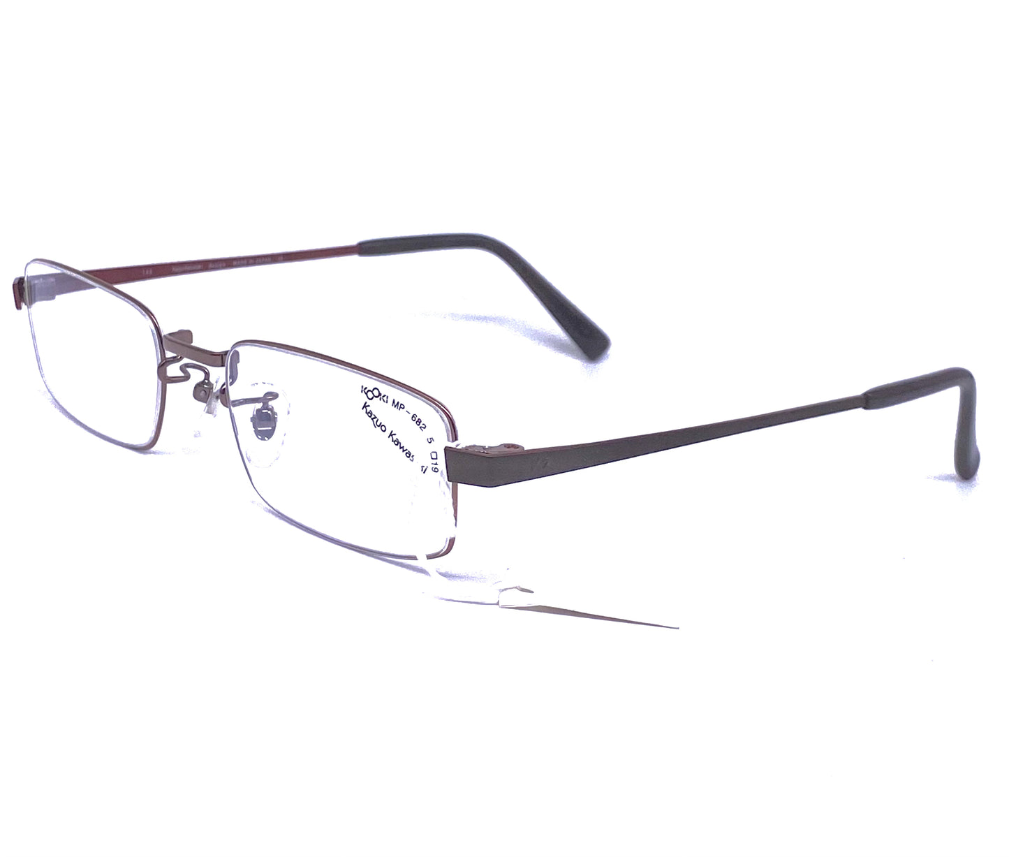 Kazuo Kawasaki/ Masunaga MP 682 ultra thin rectangular titanium eyeglasses made Japan, 4 colorways