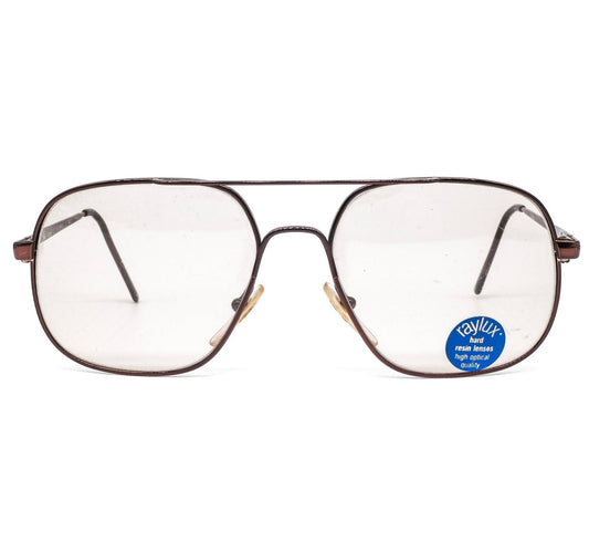 Liven vintage oversized aviator eyeglasses frames with resin lenses. Made in Italy 80s NOS