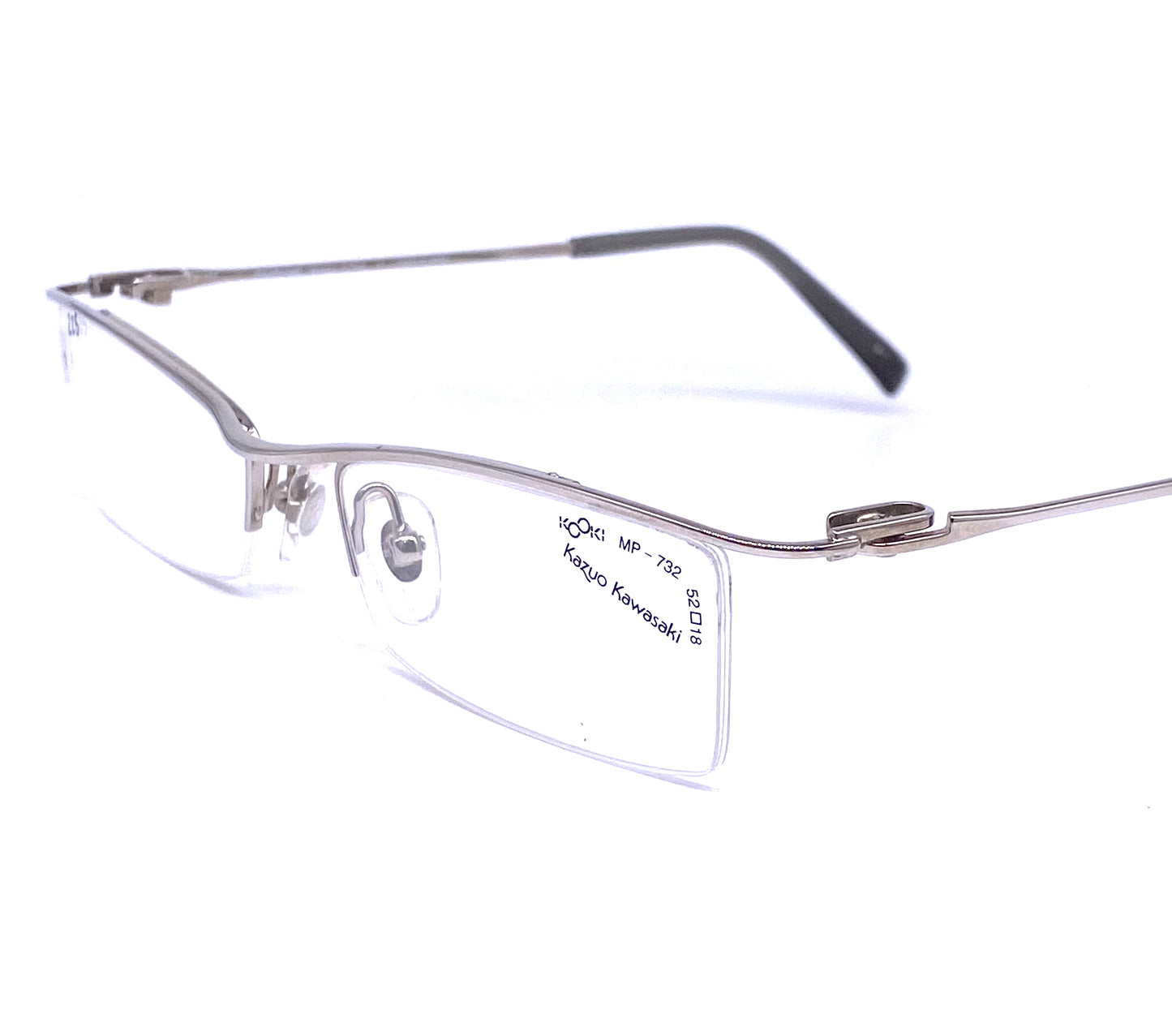 Kazuo Kawasaki MP732 half rim rectangular B-Titan frames, 2 colors NOS