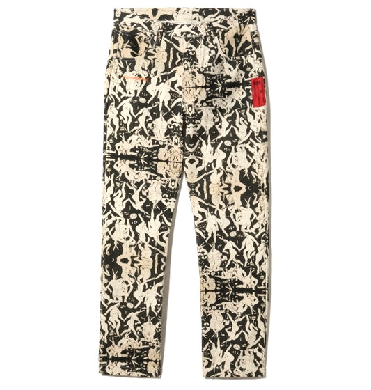Kids of Broken Future party psychedelic Kamasutra allover jeans, BNWT