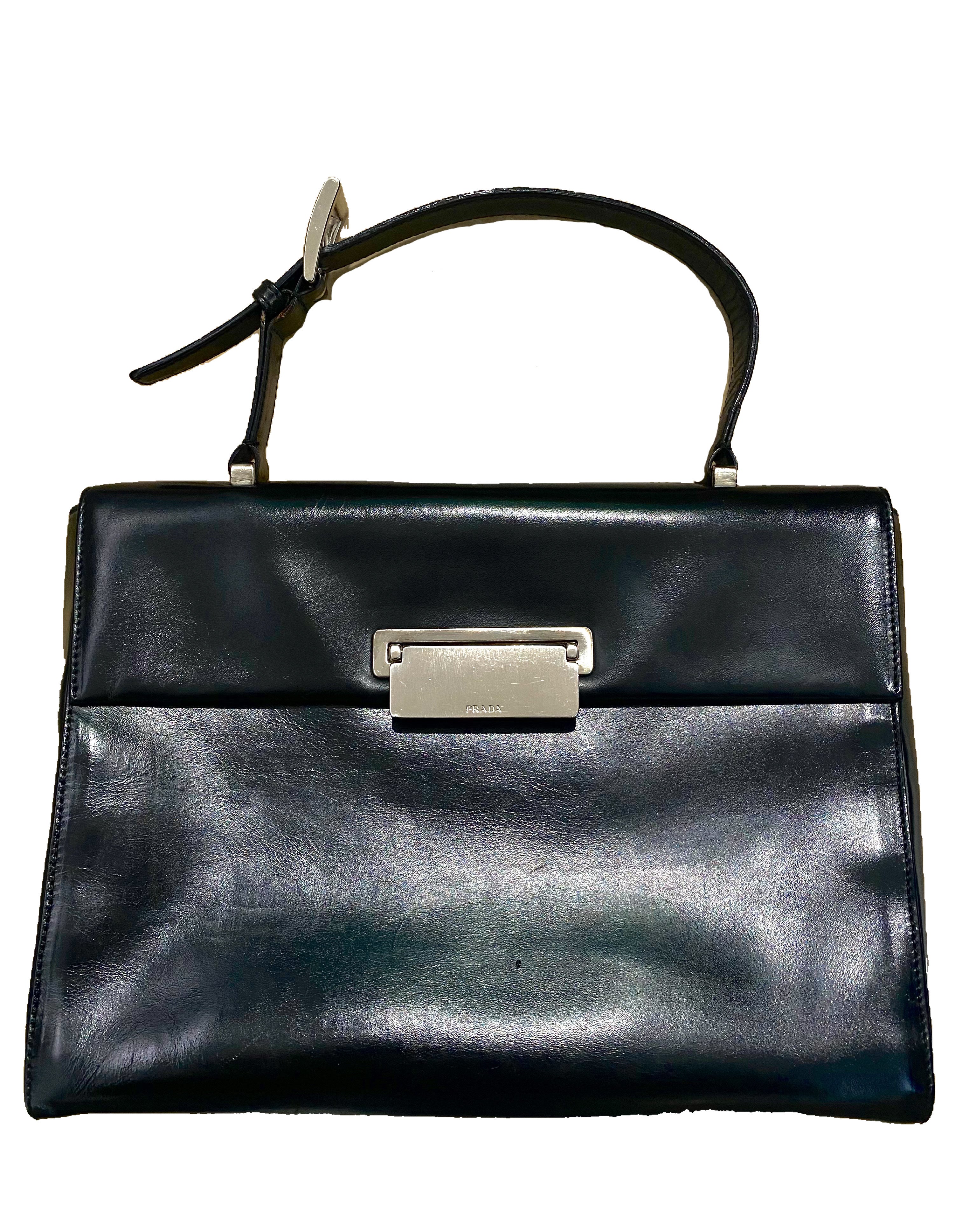 Black Prada Moon Re-nylon And Leather Bag | PRADA
