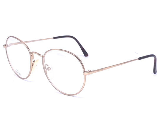 Gucci GG 2245 round minimal designed golden metal frames, NOS 90s