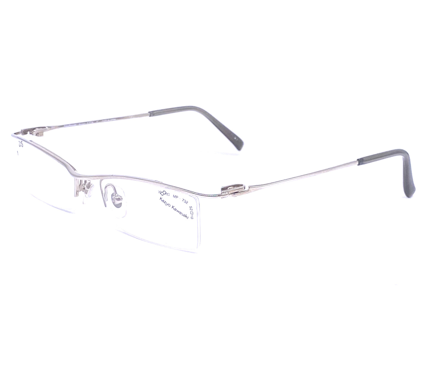 Kazuo Kawasaki MP732 half rim rectangular B-Titan frames, 2 colors NOS