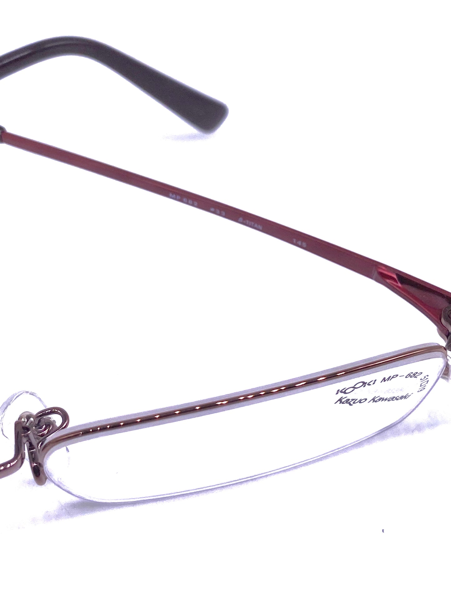 Kazuo Kawasaki/ Masunaga MP 682 ultra thin rectangular titanium eyeglasses made Japan, 4 colorways