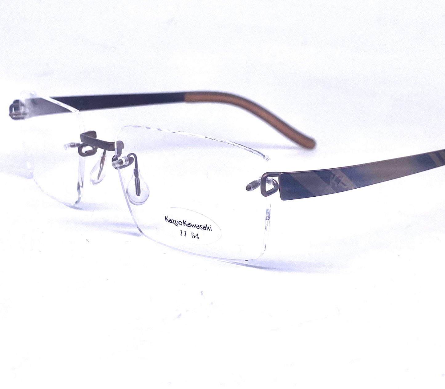 Kazuo Kawasaki / Masunaga B Titan MP704 rimless frames handmade in Japan, NoS