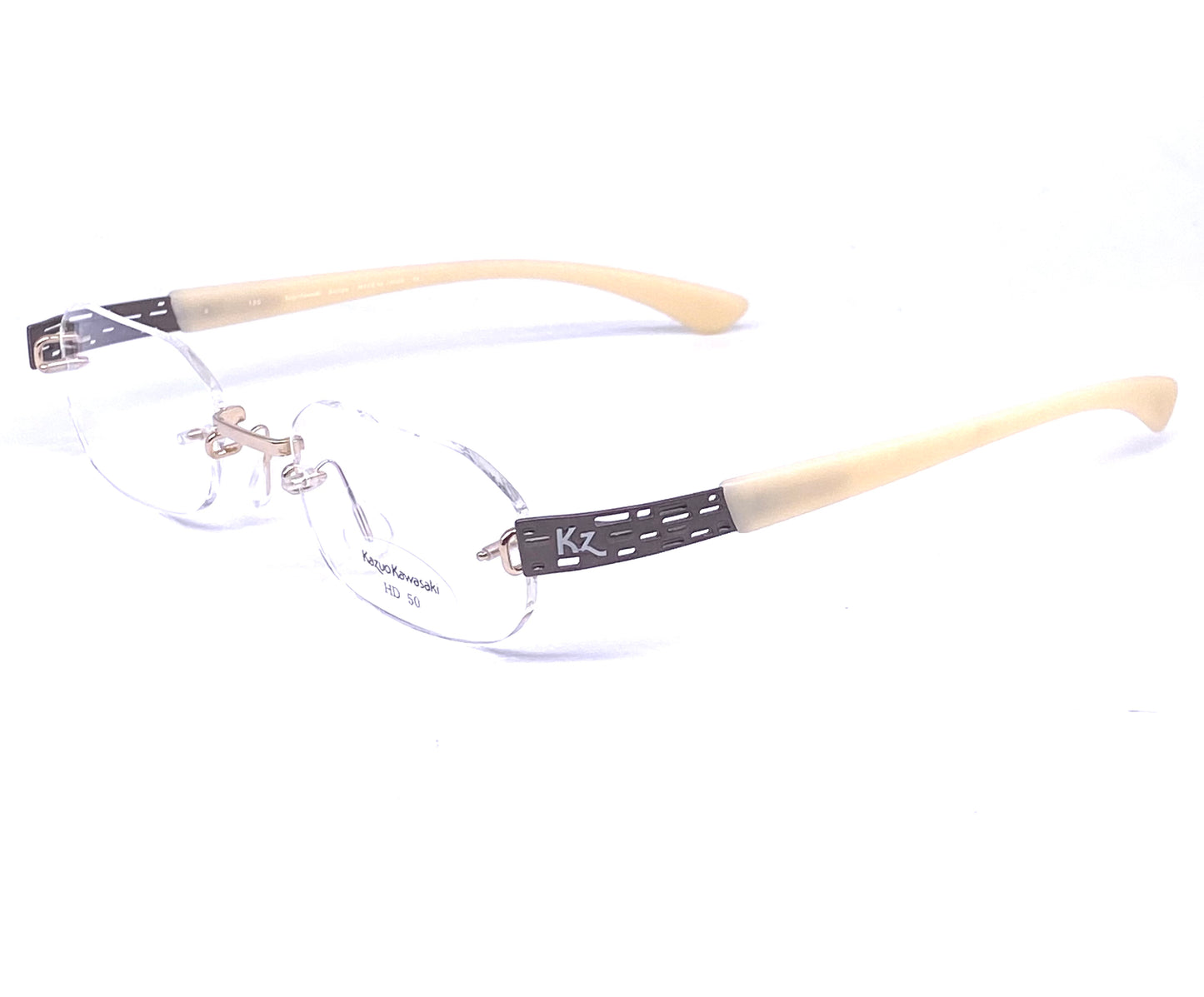 Masunaga- Kazuo Kawasaki MP707 rimless B-Titan glasses frames hand made in Japan