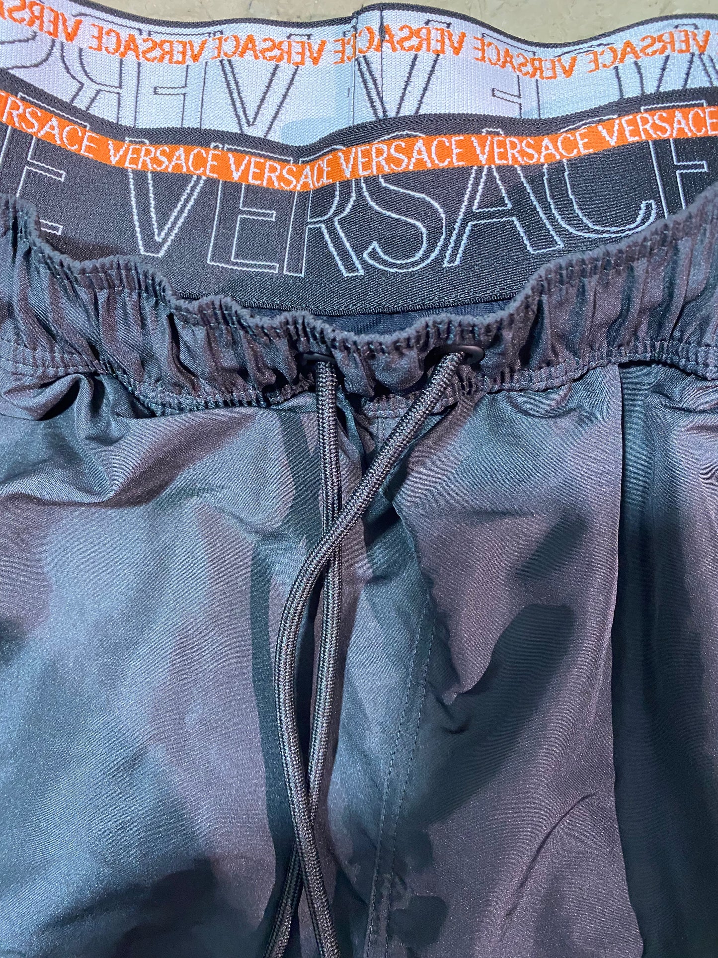 Versace black lmedusa swim surfer trunks, new sz 3