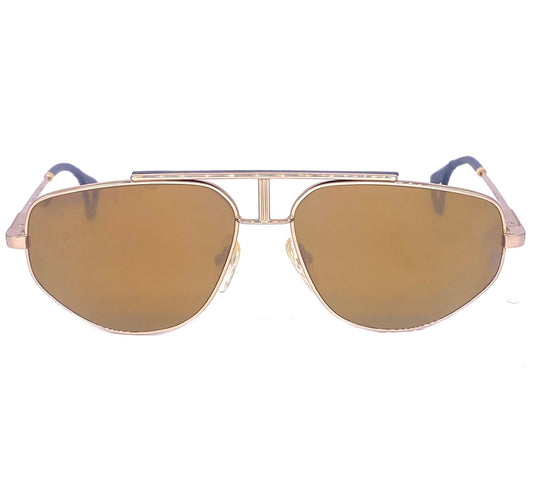 Killy golden metal aviator with mirrored lenses, new old stock 80s with box