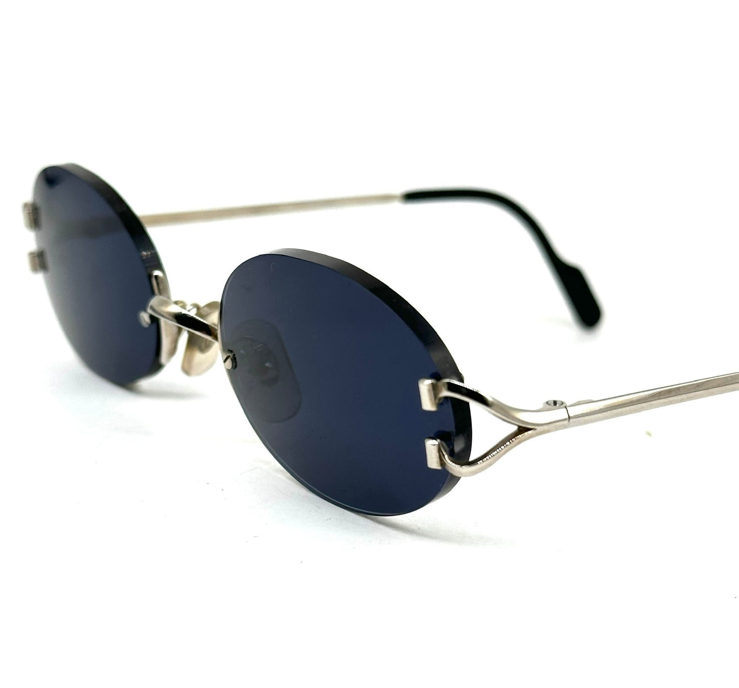 Cartier Madison C Decor platine with oval grey lenses, great condition.