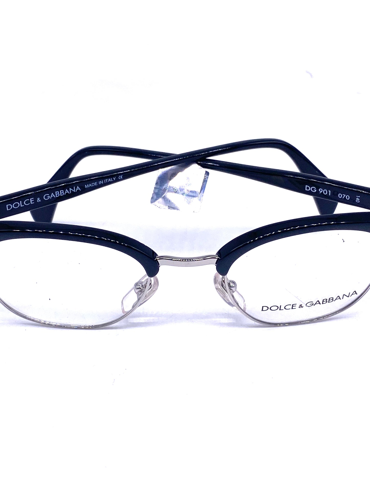 Dolce & Gabbana 901 club-master style browline eyeglasses frames, NOS 90s Italy