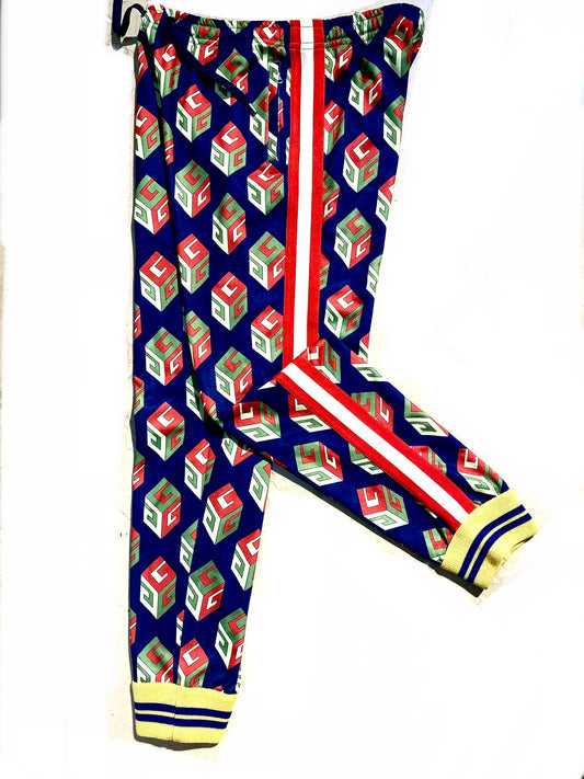 Gucci G 3D logo allover blue trackpants in great condition sz L
