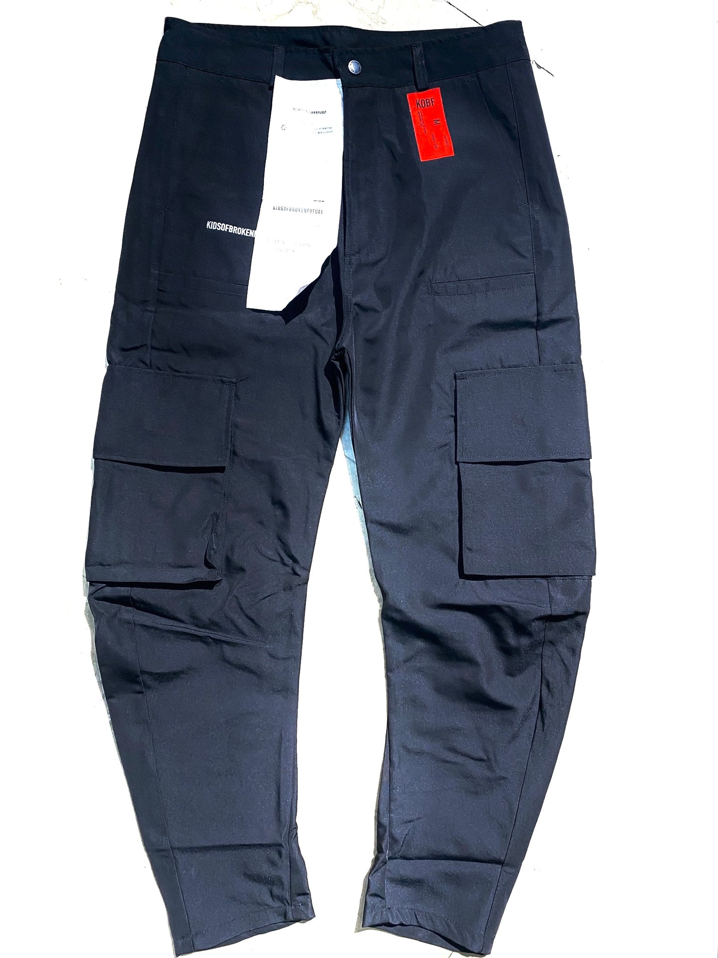 Kids of broken future black Seaqual cargo worker trousers