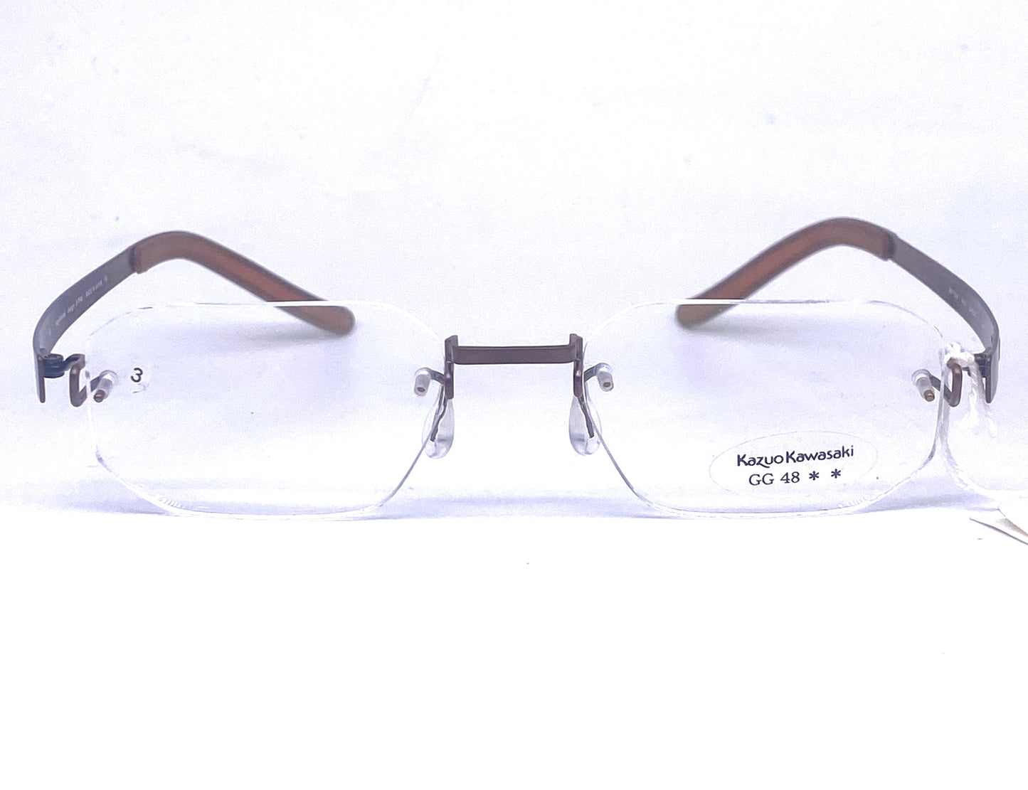 Kazuo Kawasaki / Masunaga B Titan MP704 rimless frames handmade in Japan, NoS