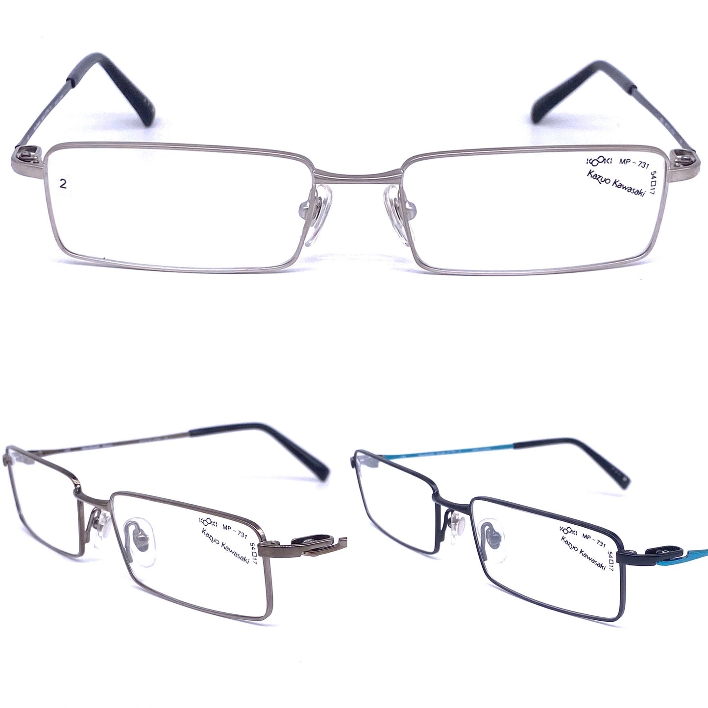 Kazuo Kawasaki MP731 minimalist rectangular B-Titan frames, 3 colors NOS