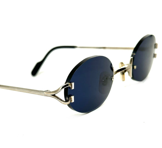 Cartier Madison C Decor platine with oval grey lenses, great condition.