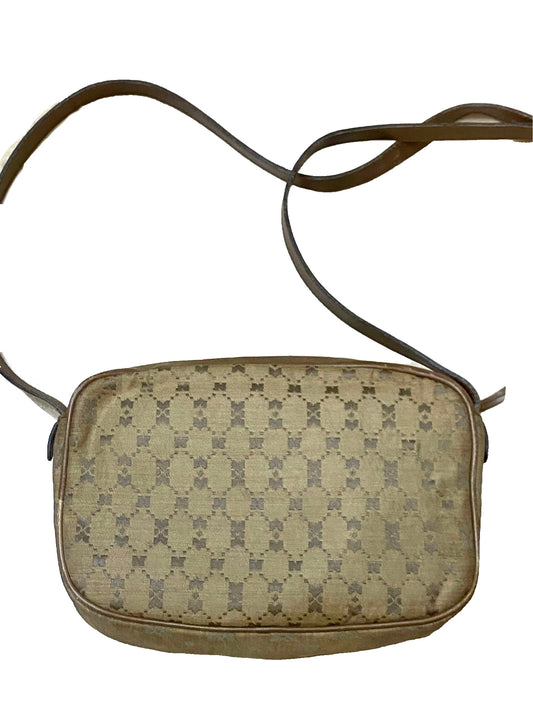 Nina Ricci monogram canvas & leather shoulder pouch bag, mint