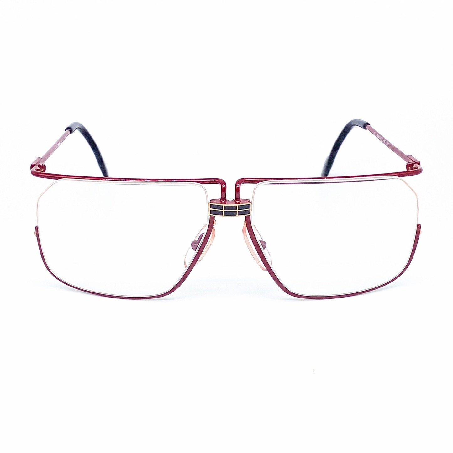 Ferrari F18 square vintage frames, modernist half rimmed style coming in Red or Gold