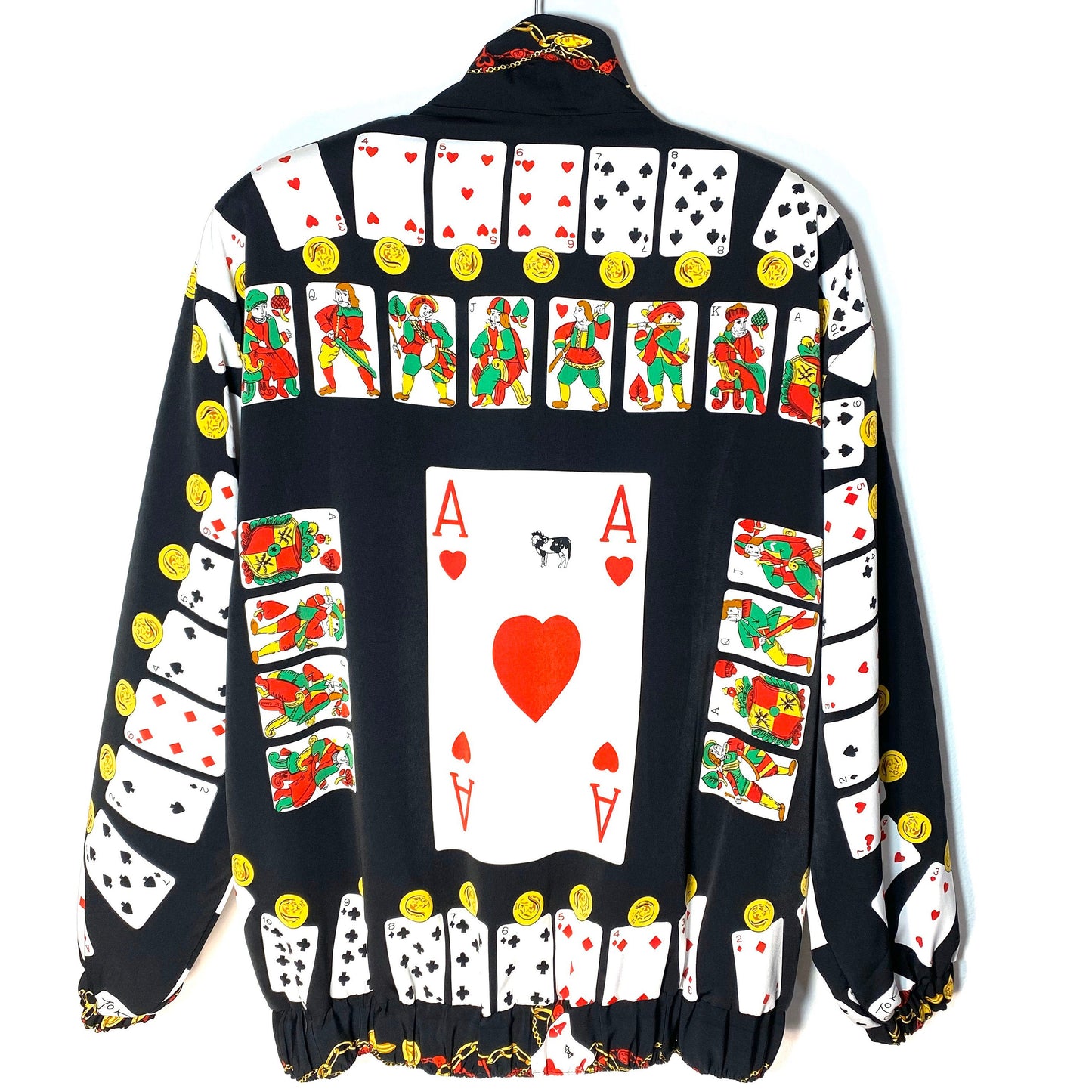 Outstanding Cards & Coins baroque windbreaker jacket, 90s mint condition