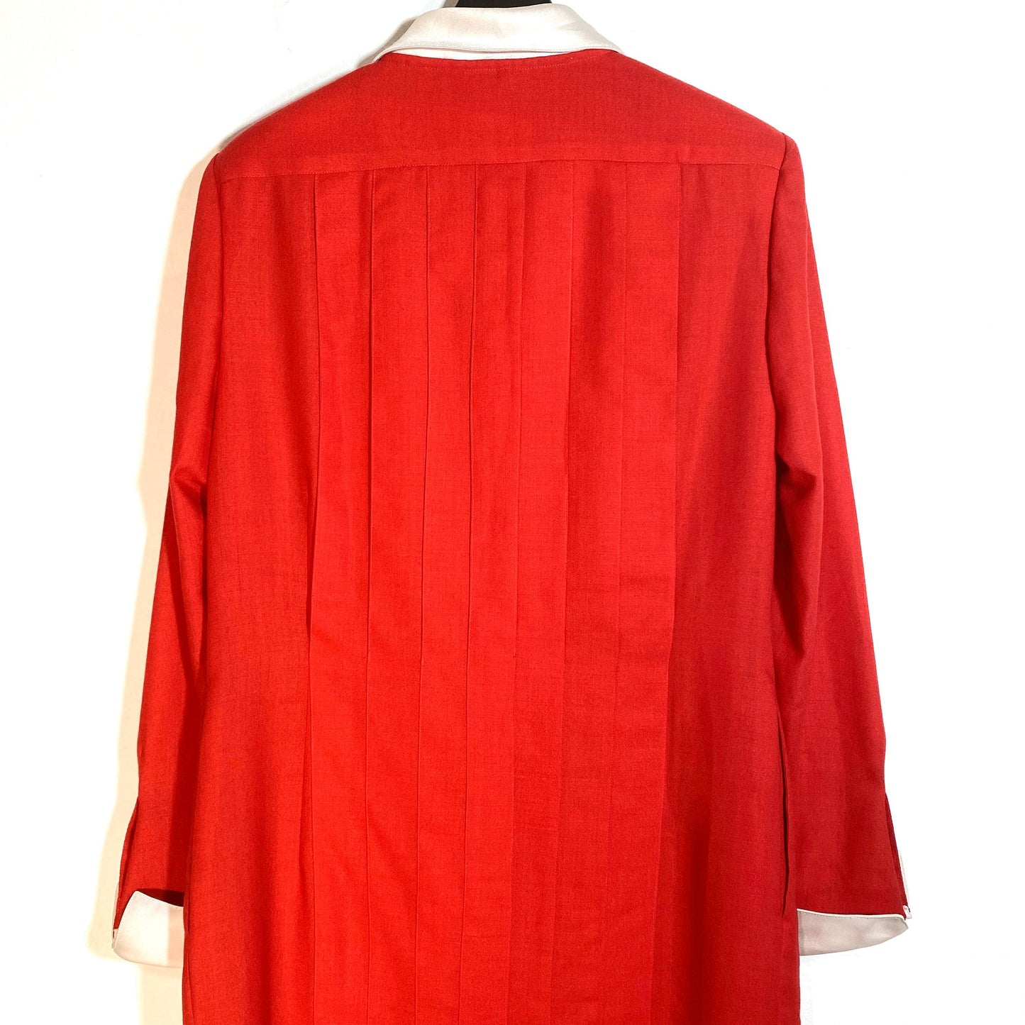 Guidotti luxury sportswear 1970s red shirt dress, school dress, wonderful light and fresh cotton, NOS