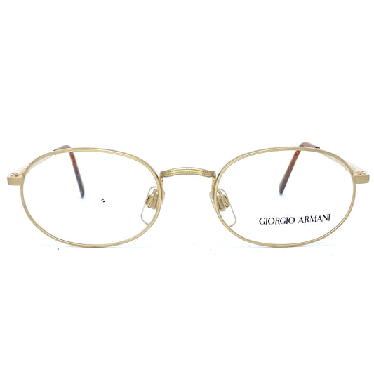 Giorgio Armani oval gold eyeglasses frames, 1980s NOS