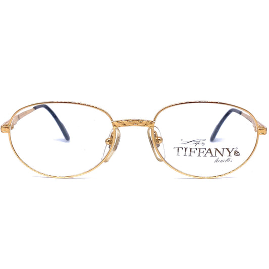 Tiffany 124  oval gold filled eyeglasses frames made in Italy, 1980s NOS