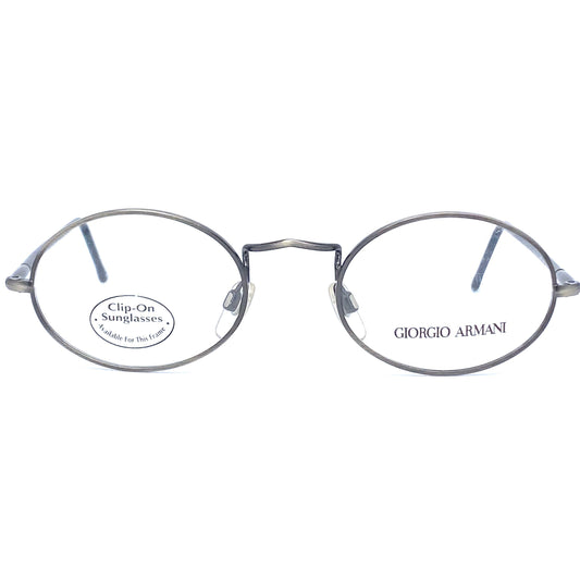 Giorgio Armani Vintage oval gunmetal eyeglasses, 1980s ITALY NOS