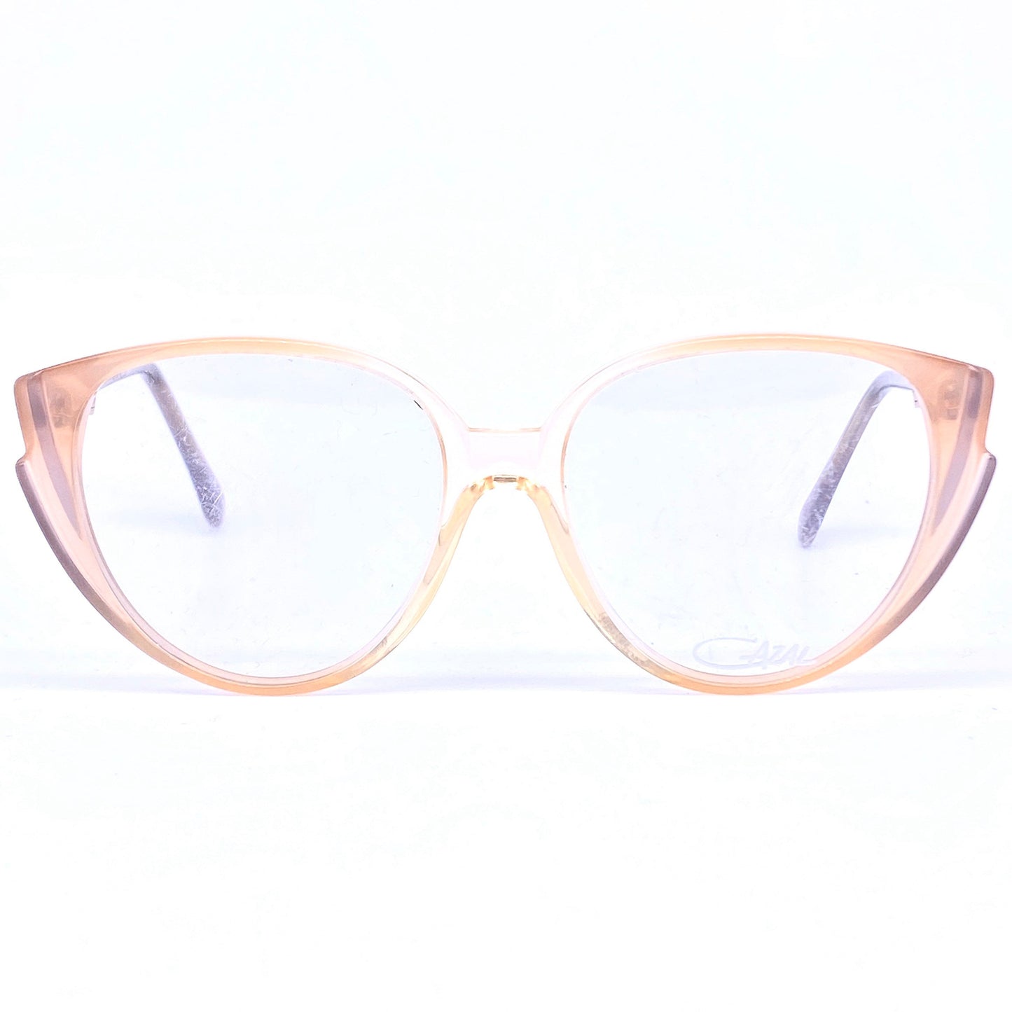 Cazal 134 vintage pink/lilac tones cateye oversized frames made in W,Germany, NOS 80s