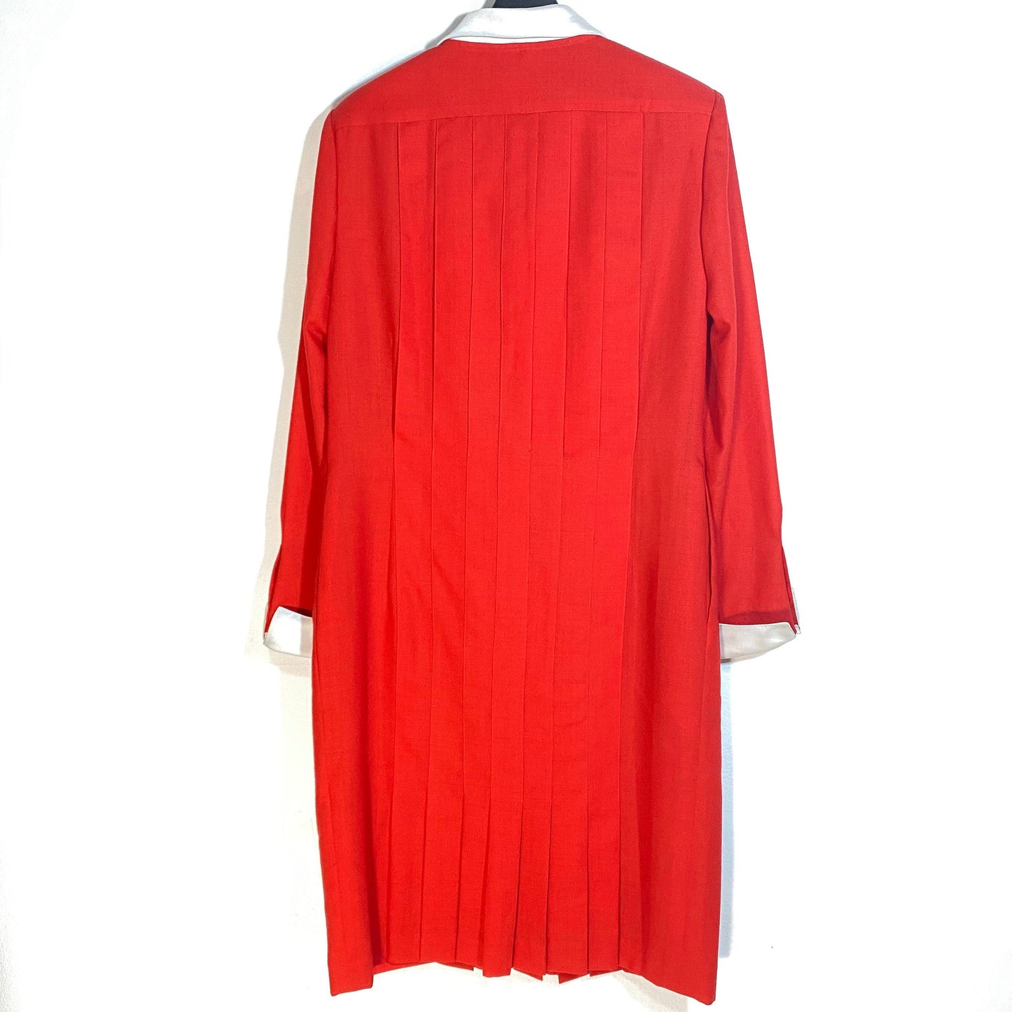 Guidotti luxury sportswear 1970s red shirt dress, school dress, wonderful light and fresh cotton, NOS