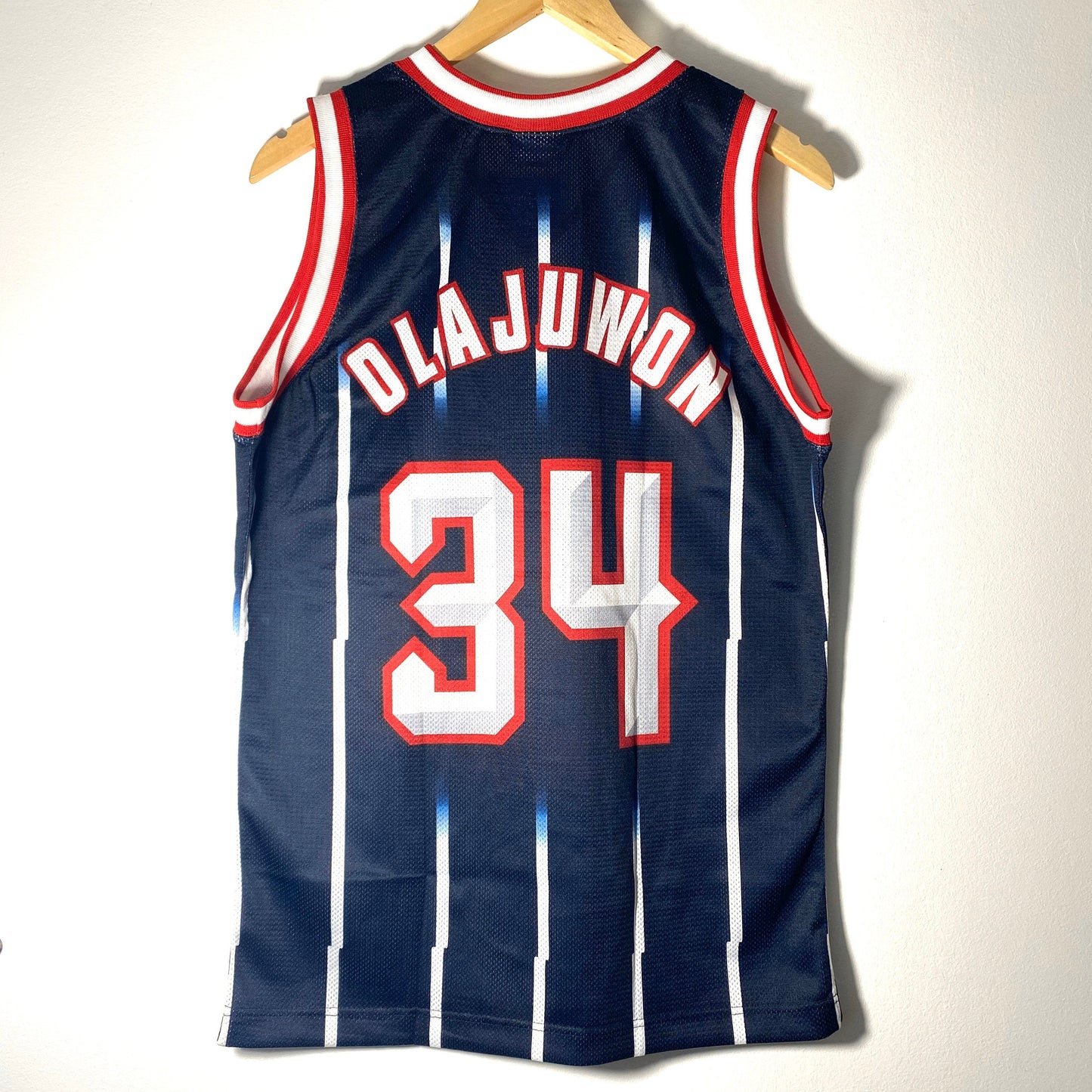 NBA Champion Jersey no 34 Rockets Olajuwon  NOS 90s with tags sz S,M