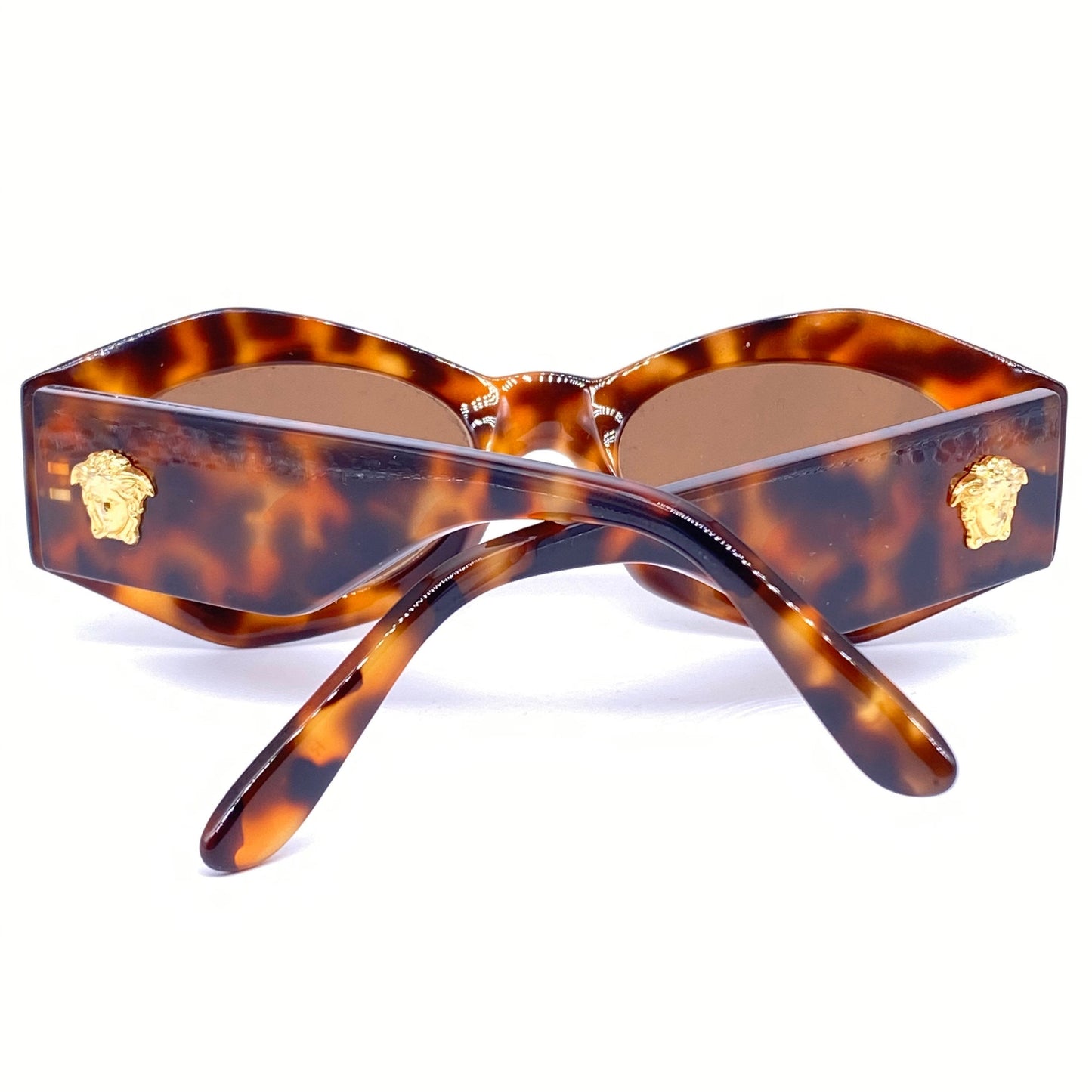 Gianni Versace 422 tortoise gold Medusa sunglasses made in Italy, 1990s NOS