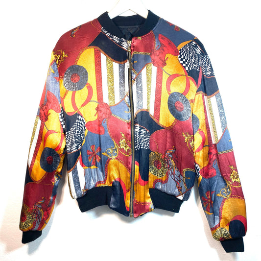 Baroque bomber jacket in pure Versace vibe, size 40