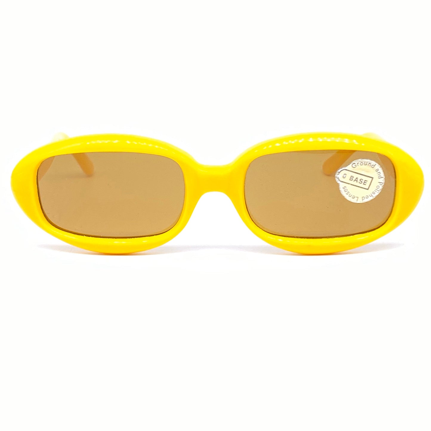 1960s NOS colorful Mod oval sunglasses with square lenses cut, coming in pink or yellow