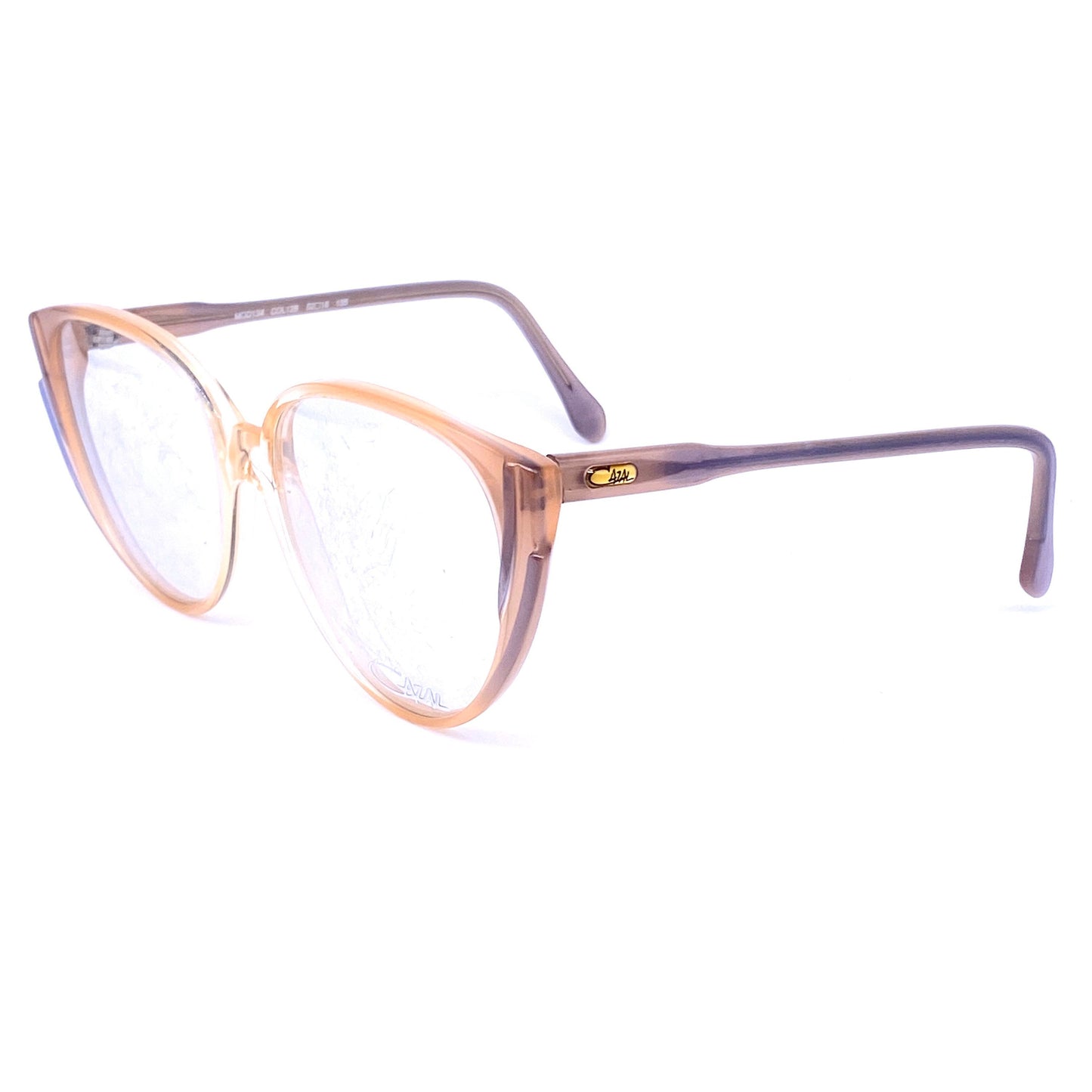 Cazal 134 vintage pink/lilac tones cateye oversized frames made in W,Germany, NOS 80s