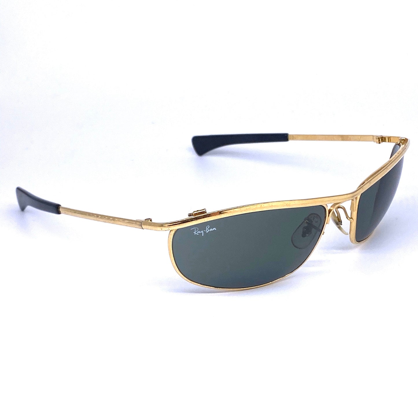 RayBan B&L Olympian Deluxe golden metal wrap sunglasses made in USA